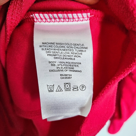 Like-New Columbia Women's Hot Pink Lightweight Fleece Half-Zip Jacket Size 2X - Picture 6 of 7